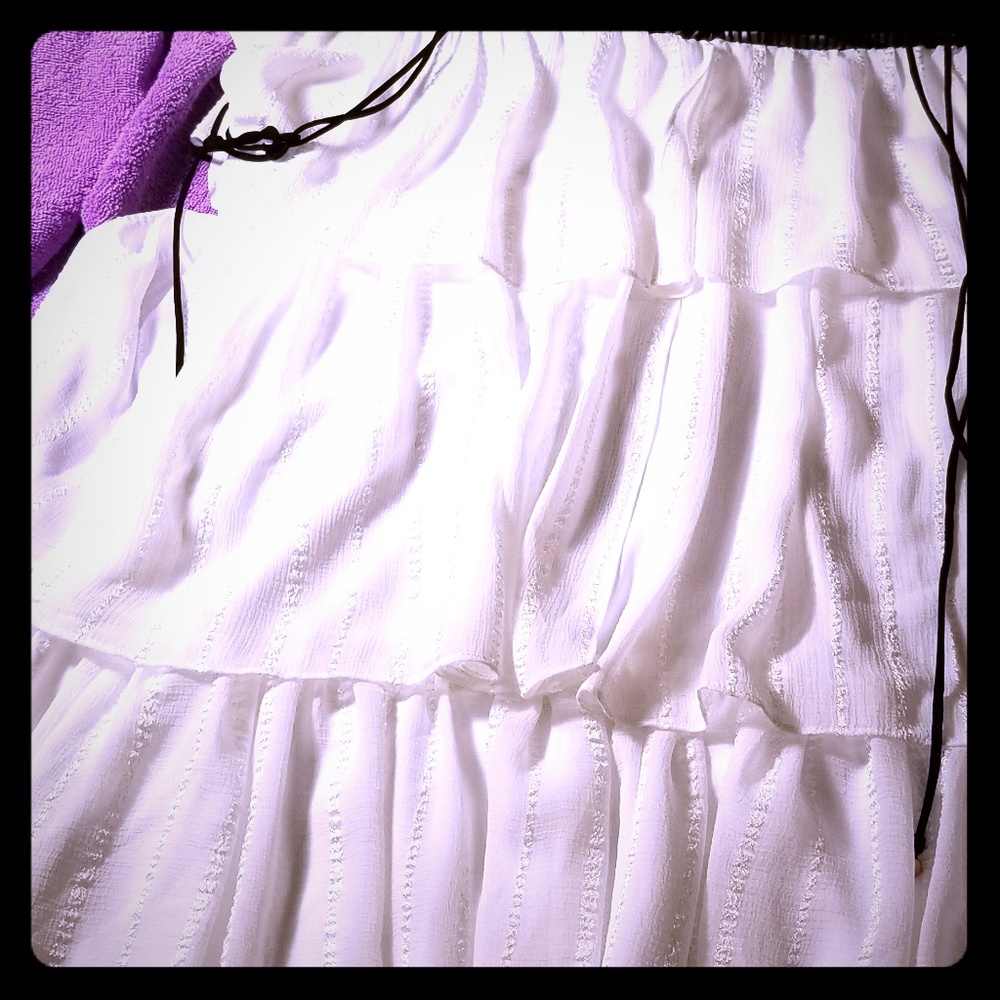 Layered silky top w spaghetti straps